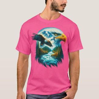 T-shirt Eagle Wildlife Randonnée Nature Montagnes Extérieu