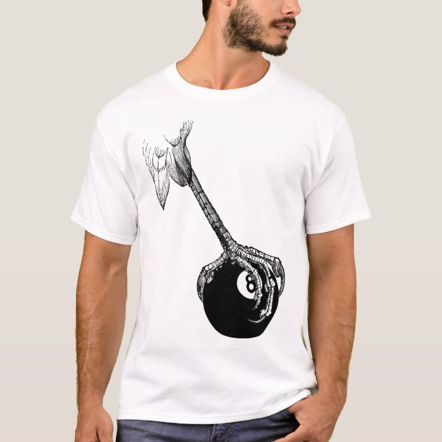 T-shirt Eagles Claw 8 balles Pool Billard Jeu Art (Devant)