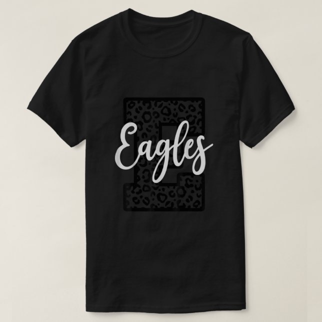 T-shirt Eagles School Spirit Mascot Leopard Cheer Fan Jeu (Design devant)