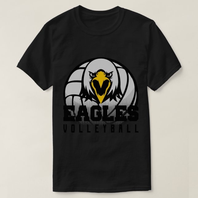 T-shirt Eagles Volleyball Mascot Logo  (Design devant)