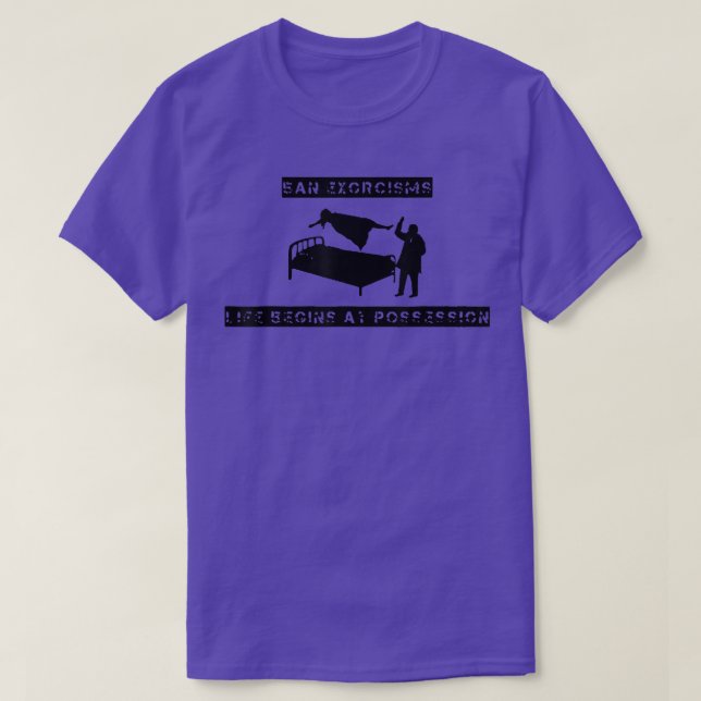 T-shirt Ean Éorcismes La Vie Commence À La Possession (Design devant)