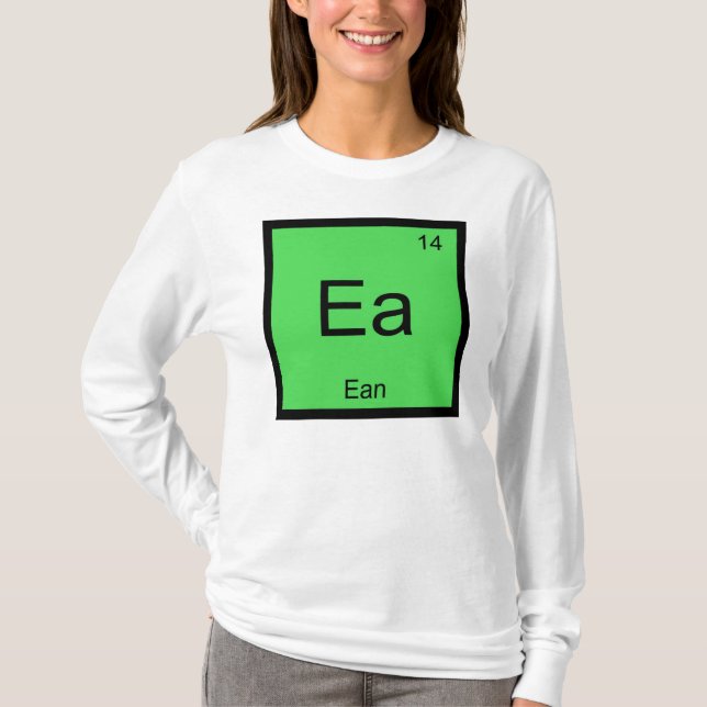 T-shirt Ean Nom Chimie Élément Tableau Périodique (Devant)