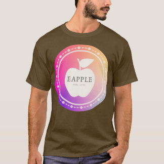 T-shirt eApple coloré végétarien pomme amant design