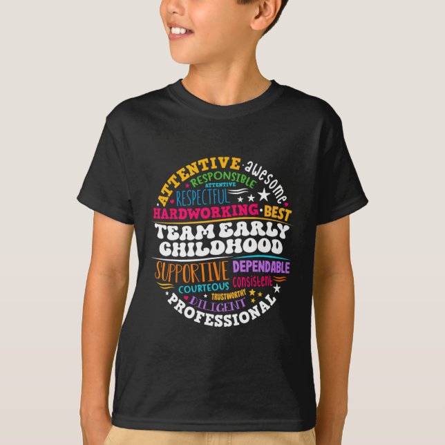T-shirt Early Childhood Team Ece Teacher Back To School Ed (Devant)