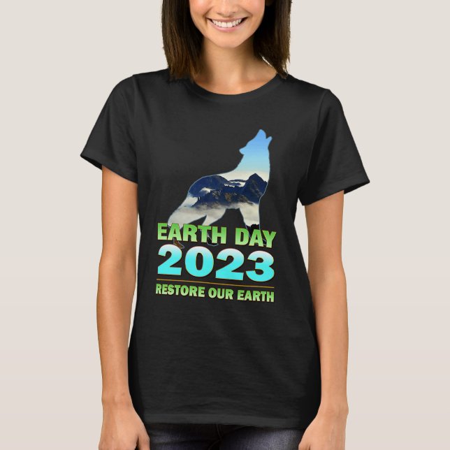 T-shirt Earth Day 2023 Restore Our Earth (Devant)