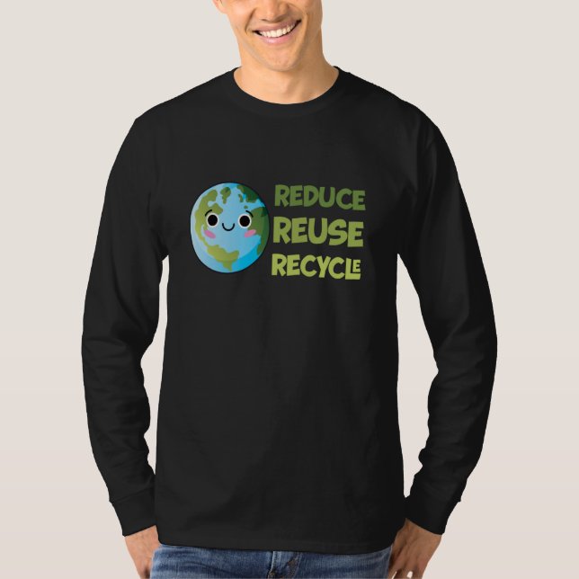 T-shirt Earth Day Recycling Environment Anniversary Decora (Devant)