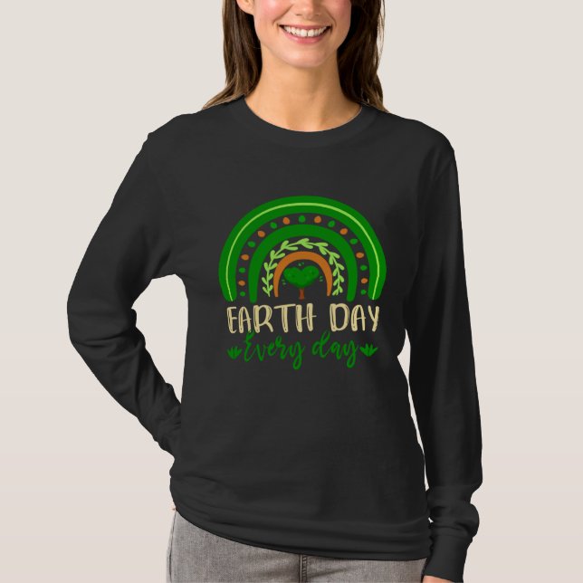 T-shirt Earth Day  Save Our Home Plant More Trees Go Plane (Devant)