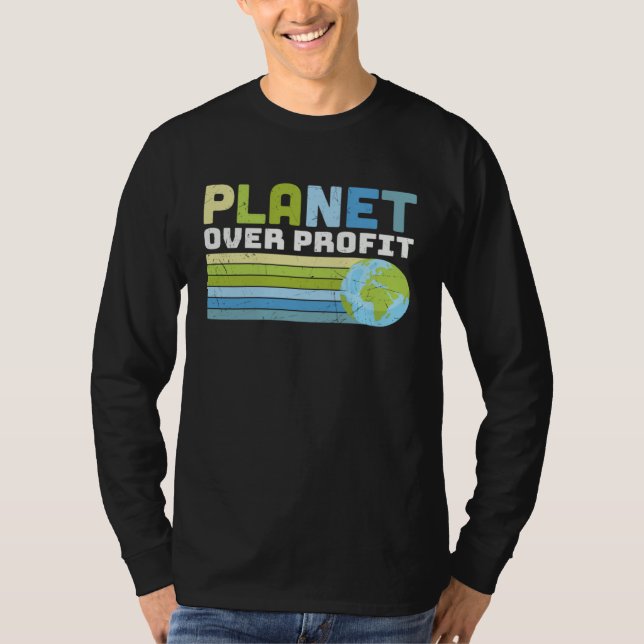T-shirt Earth Day  Save Our Home Trees Go Planet Over Prof (Devant)