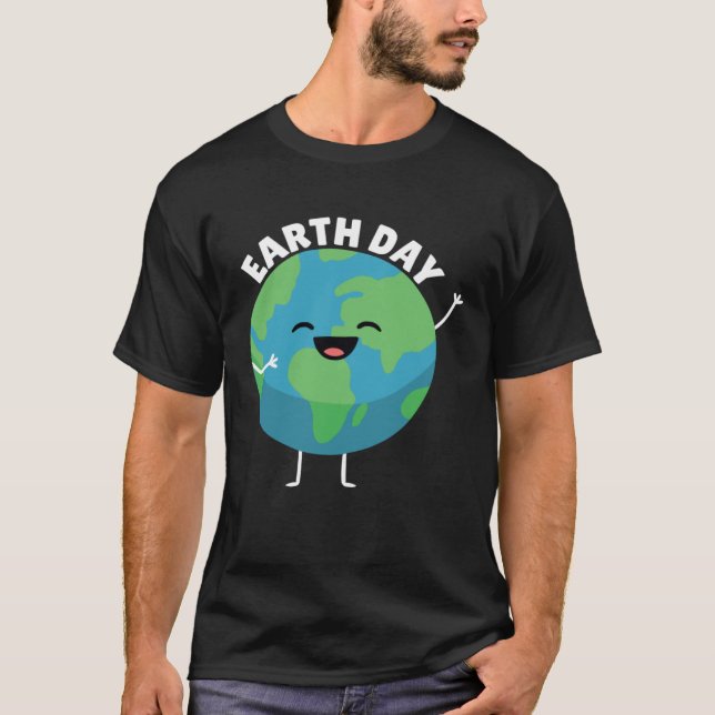 T-shirt Earth Day Smiling Planet  Mother Earth Nature (Devant)