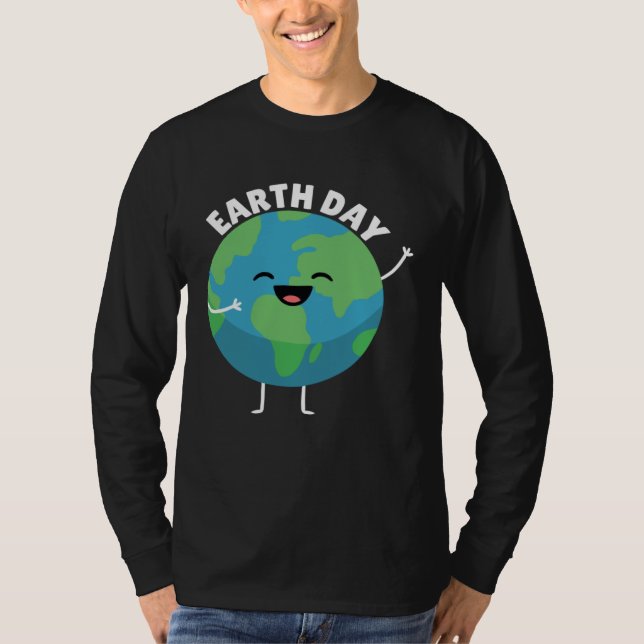 T-shirt Earth Day Smiling Planet  Mother Earth Nature (Devant)
