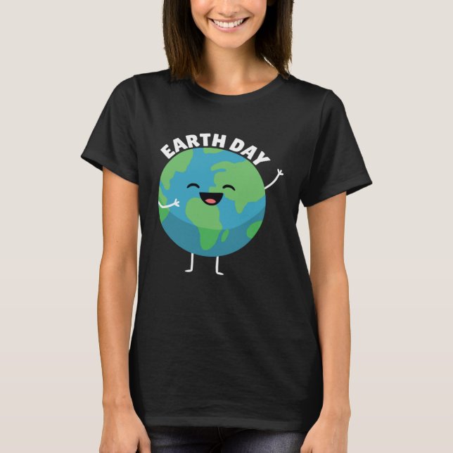 T-shirt Earth Day Smiling Planet  Mother Earth Nature (Devant)