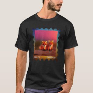 T-shirt EARTH FOREVER De l'environnement Protection Timbre