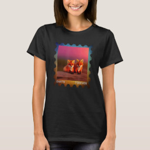 T-shirt EARTH FOREVER De l'environnement Protection Timbre