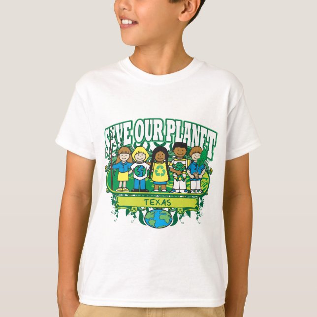 T-shirt Earth Kids Texas (Devant)