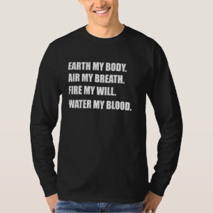 T-shirt Earth My Body Air My Breath Science