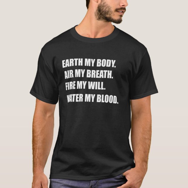 T-shirt Earth My Body Air My Breath Science (Devant)