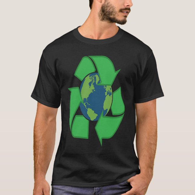 T-shirt Earth Recycle Symbol  1 (Devant)