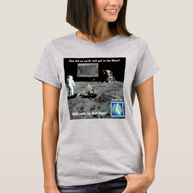 T-shirt Earth Rock sur Moon pour femmes (Devant)