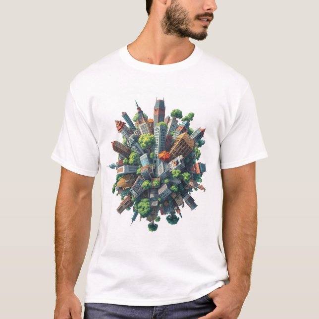 T-shirt Earth's curvature (Devant)