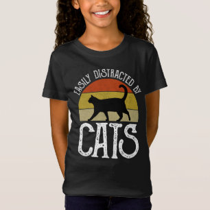 T-Shirt Easily Distracted By Cats