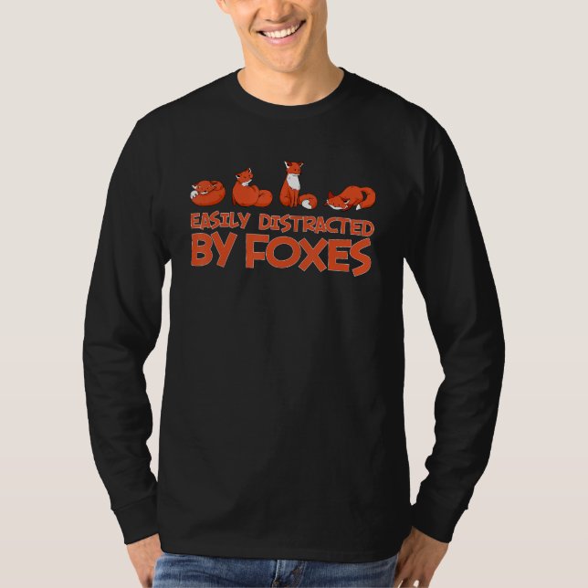 T-shirt Easily Distracted By Foxes Fox  Animal Friend Kids (Devant)