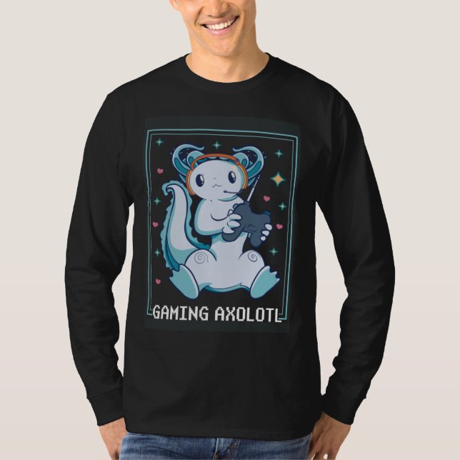 T-shirt Easily Distracted By Gaming Axolotls Are My Spirit (Devant)