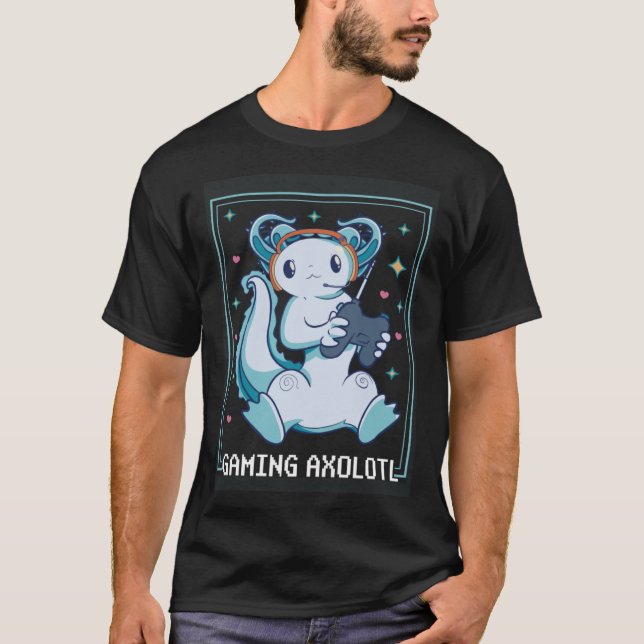 T-shirt Easily Distracted By Gaming Axolotls Are My Spirit (Devant)
