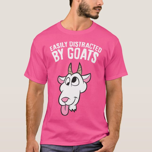T-shirt Easily Distracted By Goats (Devant)