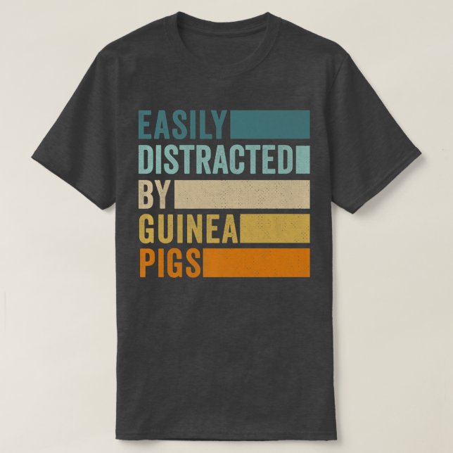 T-shirt Easily Distracted By Guinea Pigs145 (Design devant)