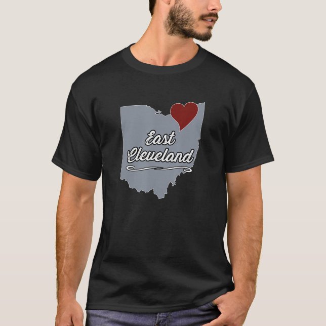 T-shirt East Cleveland  Ohio OH Ville État USA  Cute Souve (Devant)