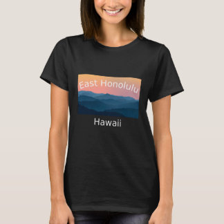 T-shirt East Honolulu Hawaii Mountain coucher de soleil