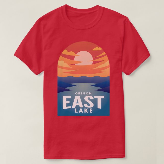 T-shirt East Lake OU Retro Sunset 1 (Design devant)