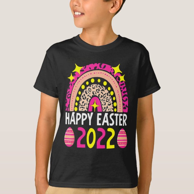 T-shirt Easter 2022 rainbow cute happy easter 2022 women m (Devant)