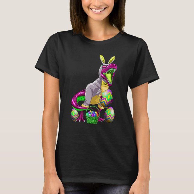 T-shirt Easter Basket Bunny Dinosaur Shirt Egg Rex Kids Bo (Devant)