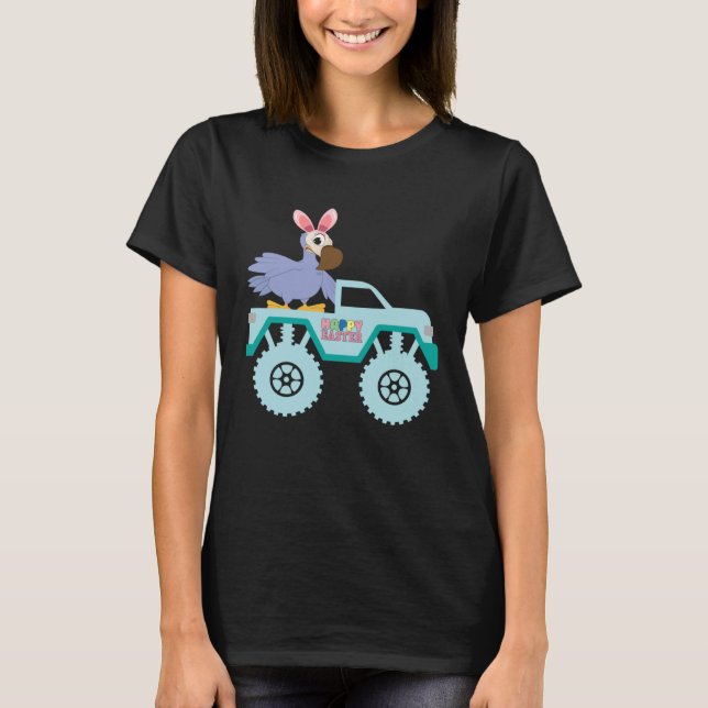 T-shirt Easter Bearded Dragon Bunny Riding Monster Truck T (Devant)