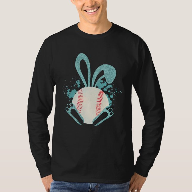 T-shirt Easter Bunny Baseball Fan Easter Friend Bunny East (Devant)