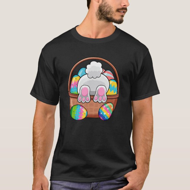 T-shirt Easter Bunny Basket Eggs Rabbit Easter Day Women M (Devant)