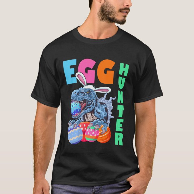 T-shirt Easter Bunny Dinosaur T Rex Children's Egg Hunt Ea (Devant)