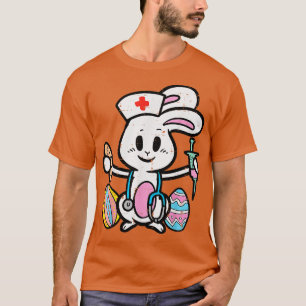 T-shirt Easter Bunny Nurse Stethoscope mignonne Rabbit Scr