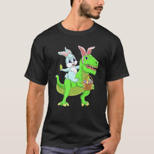 T-shirt Easter Bunny Riding Dinosaur T Rex Prix OEuf de Pâ