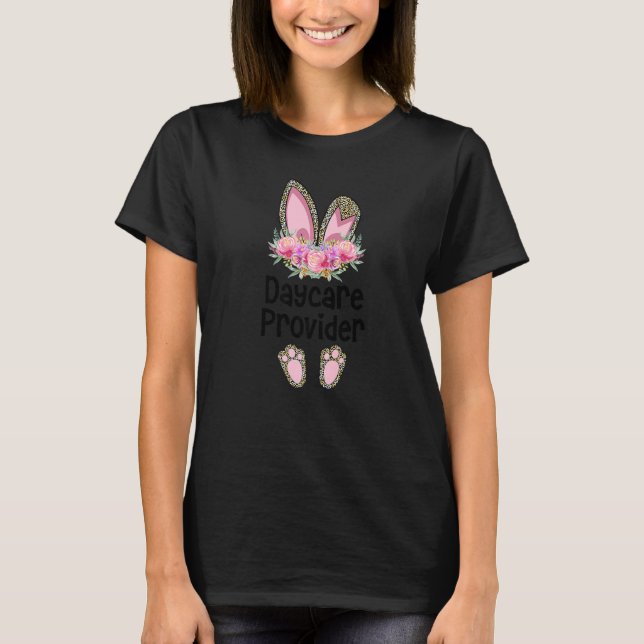 T-shirt Easter Bunny School Rabbit Team Leopard Daycare Pr (Devant)