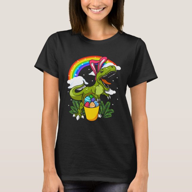 T-shirt Easter Bunnysaurus Rex Dinosaur Egg Hunt Bunny (Devant)