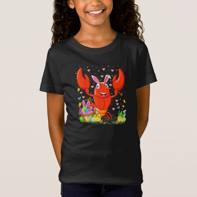 T-Shirt Easter Crawfish Bunny Oeuf Chasse Crawfish Pâques (Devant)