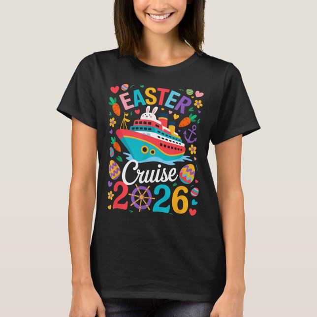 T-shirt Easter Cruise Crew 2026 Matching Group Family Vaca (Devant)