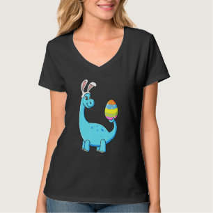 T-shirt Easter Day T Rex Dino Rabbit Ears With Egg Boys