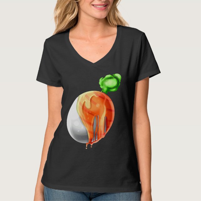 T-shirt Easter Egg Painted As Carrot On Easter (Devant)