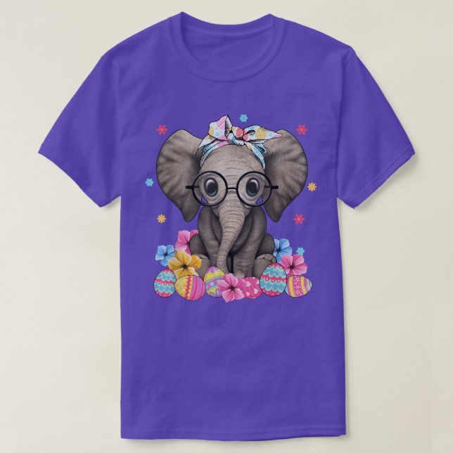 T-shirt Easter Elephant porter des lunettes de soleil Oeuf (Design devant)