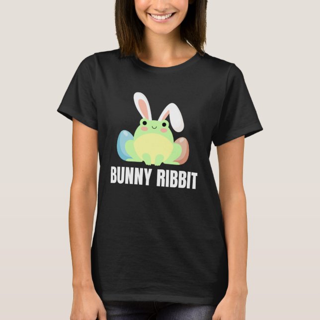 T-shirt Easter Frog  Bunny Ribbit For Amphibian (Devant)