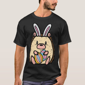 T-shirt Easter Hedgehog Bunny Cute Egg Hunt Boys Girls Kid