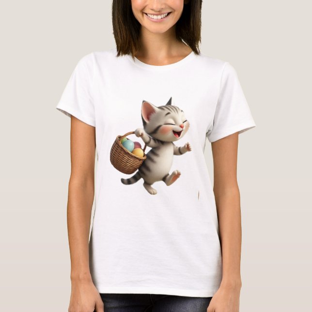 T-shirt easter kitty (Devant)